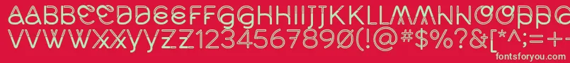 MidcaseRegline Font – Green Fonts on Red Background