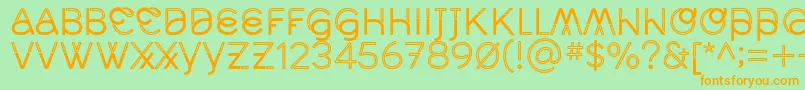 MidcaseRegline Font – Orange Fonts on Green Background