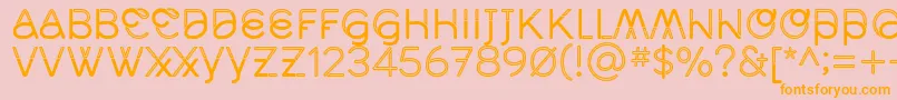 MidcaseRegline Font – Orange Fonts on Pink Background