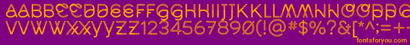 MidcaseRegline Font – Orange Fonts on Purple Background