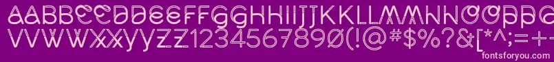 MidcaseRegline Font – Pink Fonts on Purple Background