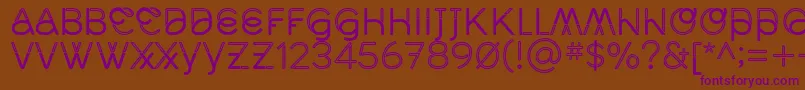 MidcaseRegline Font – Purple Fonts on Brown Background