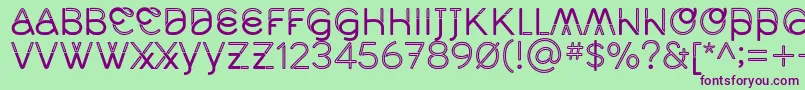 MidcaseRegline Font – Purple Fonts on Green Background