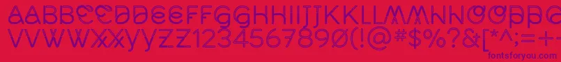 MidcaseRegline Font – Purple Fonts on Red Background