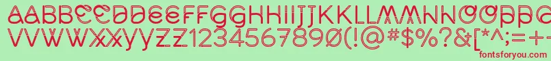 MidcaseRegline Font – Red Fonts on Green Background