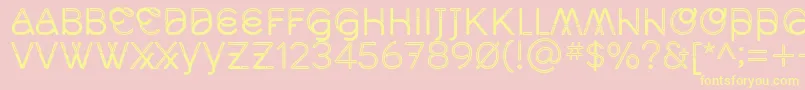 MidcaseRegline-Schriftart – Gelbe Schriften auf rosa Hintergrund