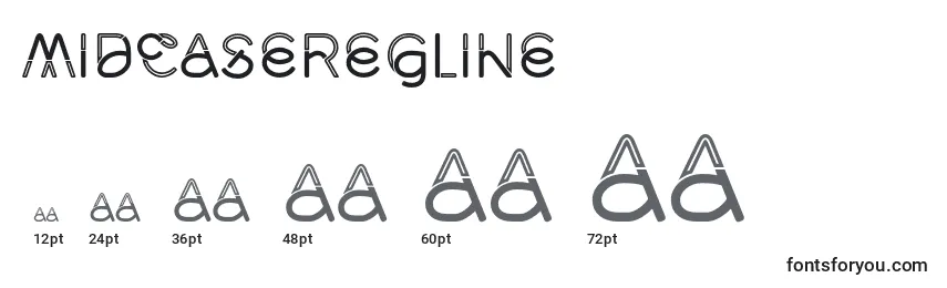 Размеры шрифта MidcaseRegline