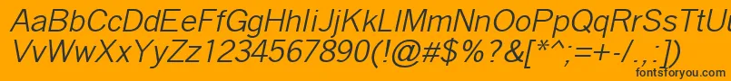 QuicktypeIiItalic Font – Black Fonts on Orange Background