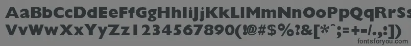 GiliganExtrabold-Schriftart – Schwarze Schriften auf grauem Hintergrund