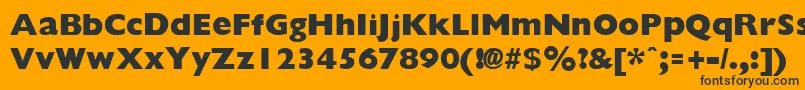 GiliganExtrabold Font – Black Fonts on Orange Background