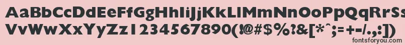 フォントGiliganExtrabold – ピンクの背景に黒い文字