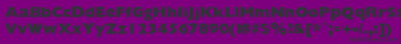 Fonte GiliganExtrabold – fontes pretas em um fundo violeta