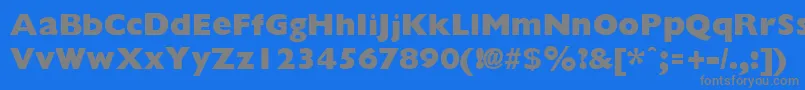 Lisätietoja GiliganExtrabold-fontista GiliganExtrabold-fontti – harmaat kirjasimet sinisellä taustalla