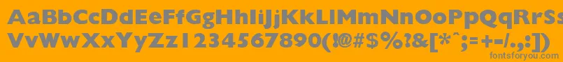 Lisätietoja GiliganExtrabold-fontista GiliganExtrabold-fontti – harmaat kirjasimet oranssilla taustalla