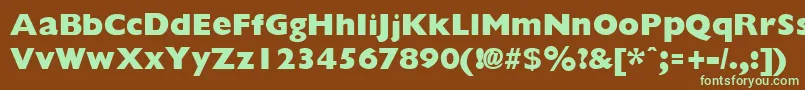 GiliganExtrabold Font – Green Fonts on Brown Background