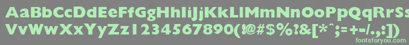 Czcionka GiliganExtrabold – zielone czcionki na szarym tle