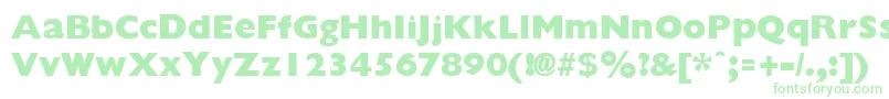 Czcionka GiliganExtrabold – zielone czcionki