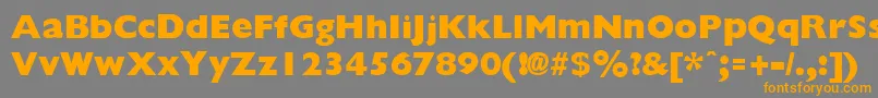 Czcionka GiliganExtrabold – pomarańczowe czcionki na szarym tle