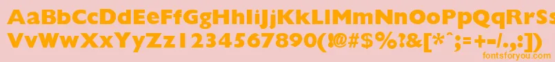 GiliganExtrabold Font – Orange Fonts on Pink Background