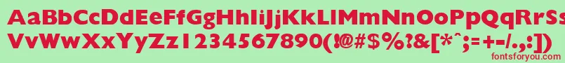 GiliganExtrabold Font – Red Fonts on Green Background