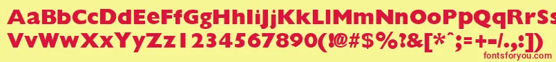 GiliganExtrabold Font – Red Fonts on Yellow Background