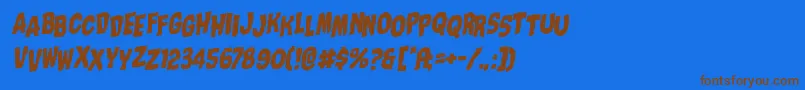 Nightmarealleystagrotal Font – Brown Fonts on Blue Background