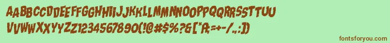 Nightmarealleystagrotal Font – Brown Fonts on Green Background