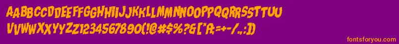 Nightmarealleystagrotal Font – Orange Fonts on Purple Background