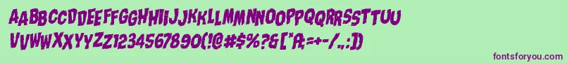 Nightmarealleystagrotal Font – Purple Fonts on Green Background