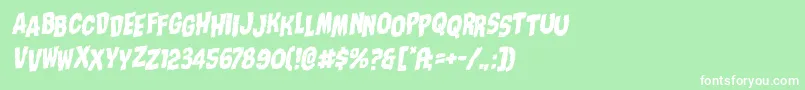 Nightmarealleystagrotal Font – White Fonts on Green Background