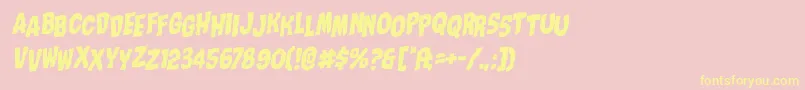 Nightmarealleystagrotal Font – Yellow Fonts on Pink Background