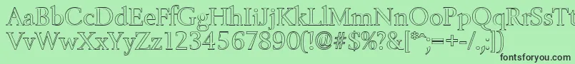 BelfastoutlineRegular Font – Black Fonts on Green Background