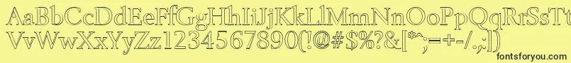 BelfastoutlineRegular Font – Black Fonts on Yellow Background