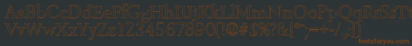 BelfastoutlineRegular-fontti – ruskeat fontit mustalla taustalla