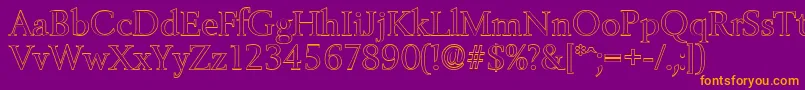 More about BelfastoutlineRegular Font BelfastoutlineRegular Font – Orange Fonts on Purple Background