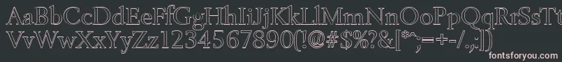 Czcionka BelfastoutlineRegular – różowe czcionki na czarnym tle