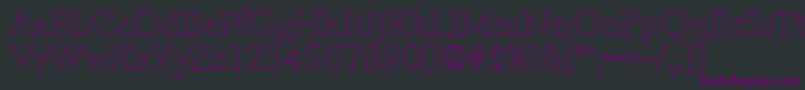 BelfastoutlineRegular-Schriftart – Violette Schriften auf schwarzem Hintergrund