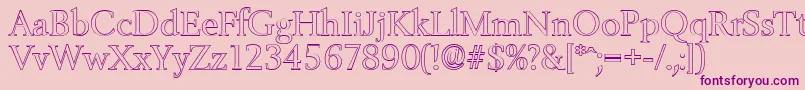 BelfastoutlineRegular Font – Purple Fonts on Pink Background