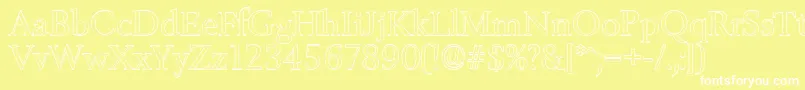 BelfastoutlineRegular Font – White Fonts on Yellow Background