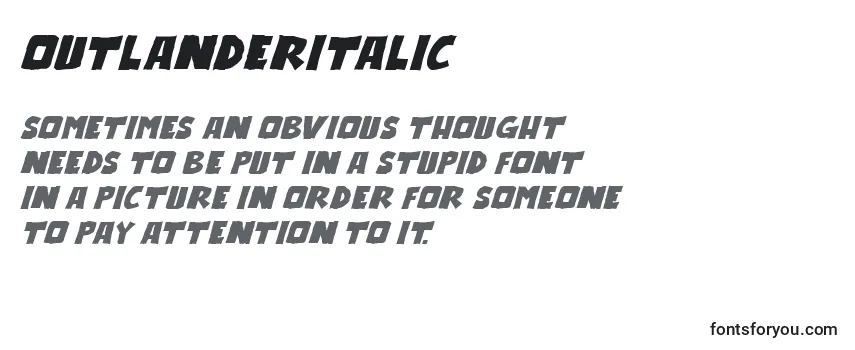 Review of the OutlanderItalic Font