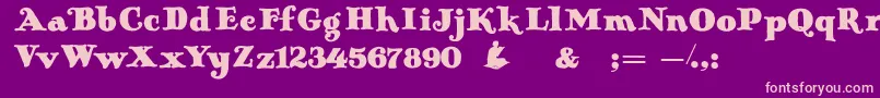 Oldantique Font – Pink Fonts on Purple Background