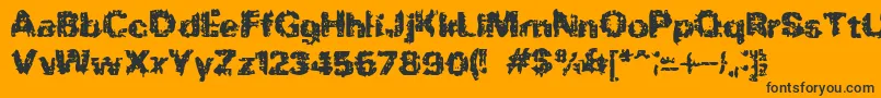 BnRock Font – Black Fonts on Orange Background