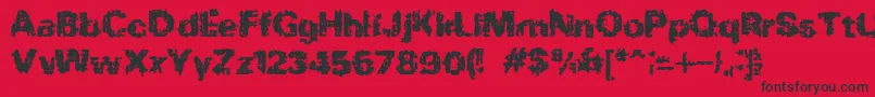 BnRock Font – Black Fonts on Red Background