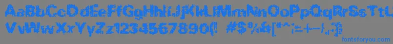 BnRock Font – Blue Fonts on Gray Background