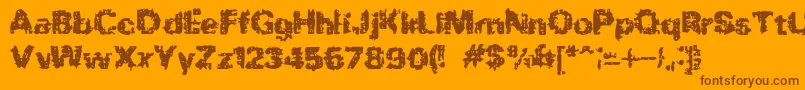 BnRock-Schriftart – Braune Schriften auf orangefarbenem Hintergrund