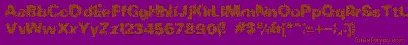 BnRock Font – Brown Fonts on Purple Background