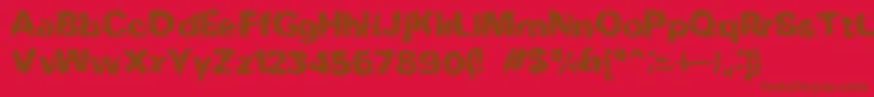 BnRock Font – Brown Fonts on Red Background