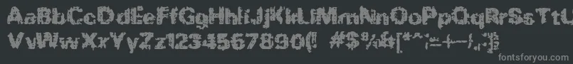 BnRock Font – Gray Fonts on Black Background