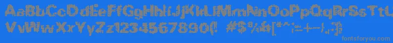 BnRock Font – Gray Fonts on Blue Background
