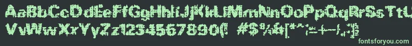 BnRock-Schriftart – Grüne Schriften auf schwarzem Hintergrund